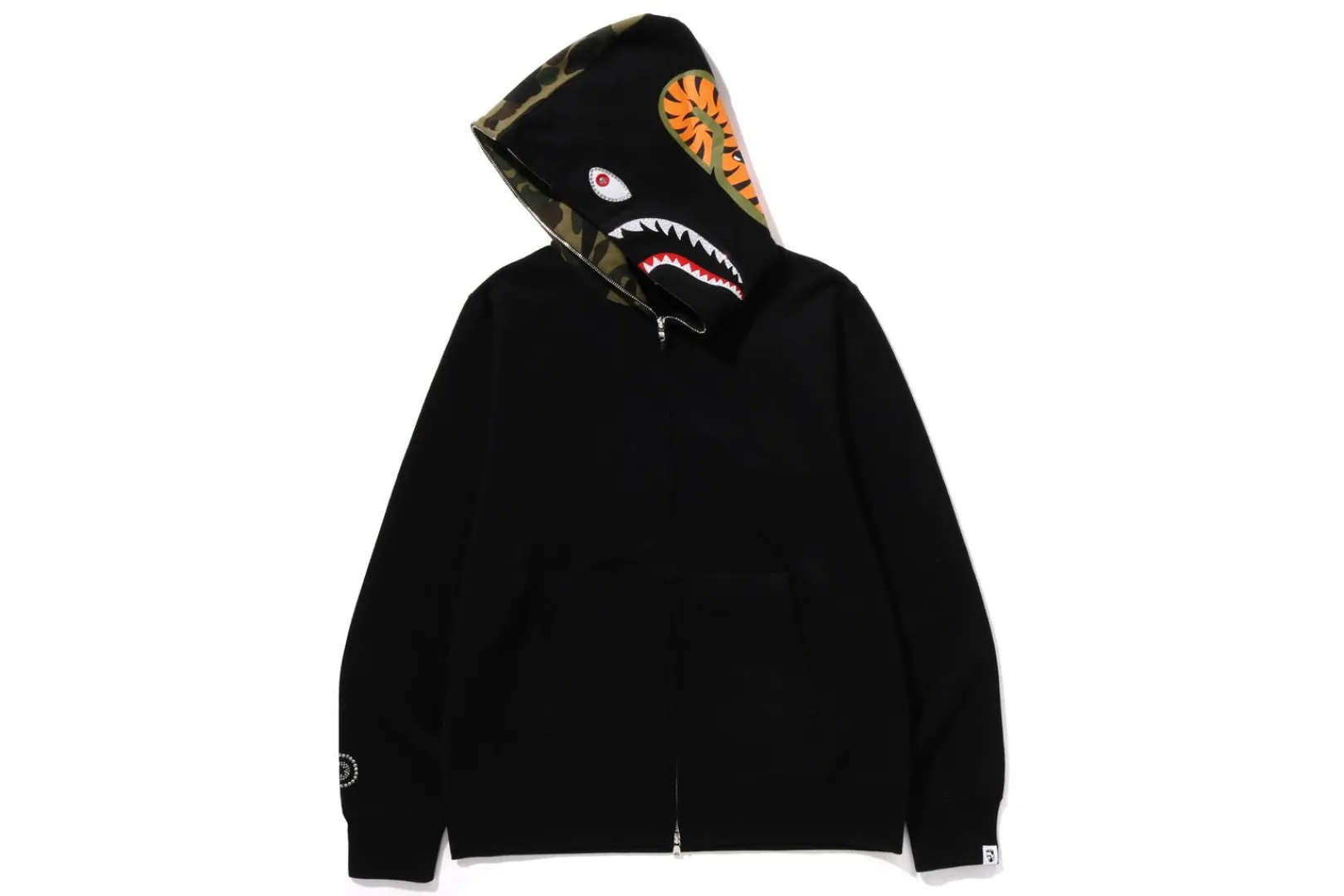 st_camo_shark_full_zip_hoodie_mens_2.webp 0ZX 1ST CAMO SHARK FULL ZIP HOODIE MENS BLACK Cheap