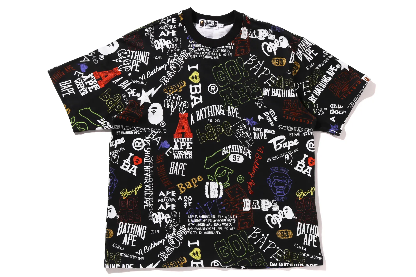 0ZX T-Shirt mit lockerer Passform und Handzeichnungsmuster M Outlet