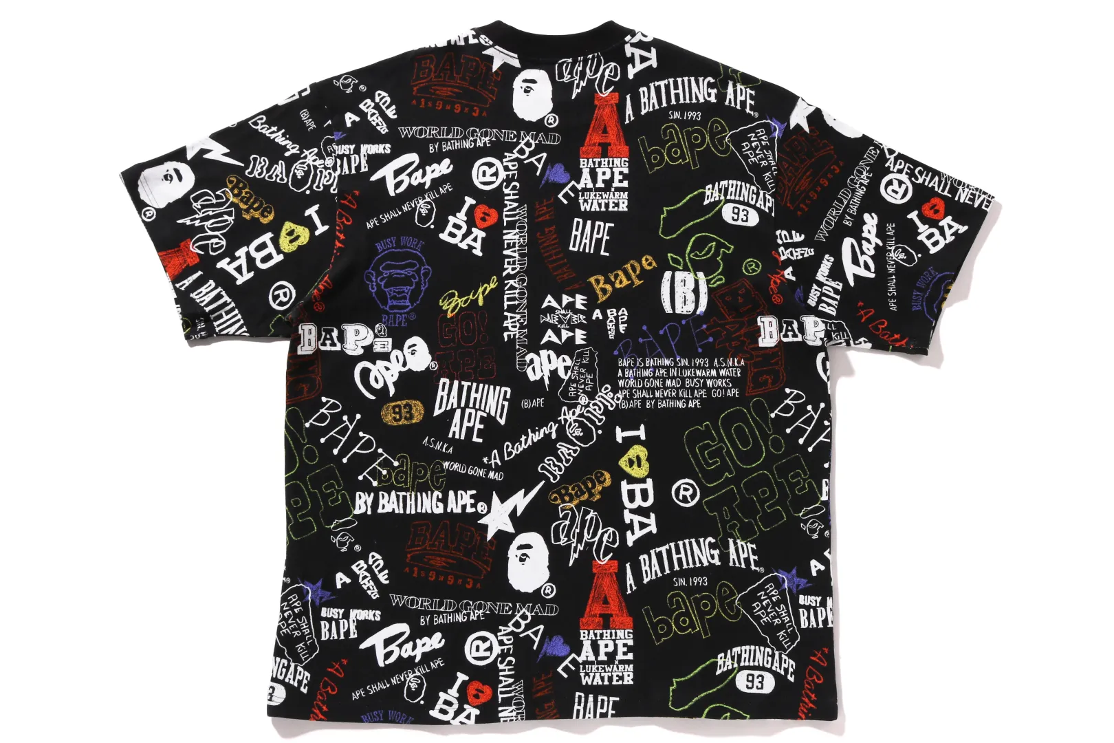 0ZX T-Shirt mit lockerer Passform und Handzeichnungsmuster M Outlet